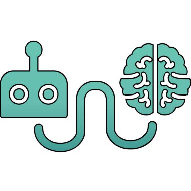 Beyin web simgesi vektör illüstrasyonunu yeniden başlat