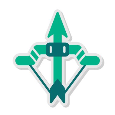 Okçuluk. Web simgesi basit illüstrasyon             