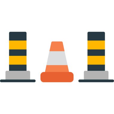 Bollard web simgesi vektör illüstrasyonu