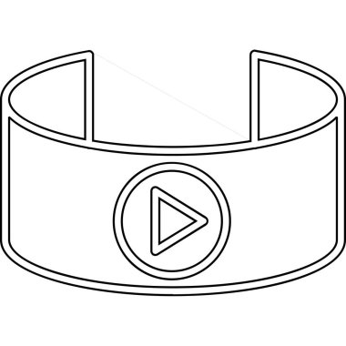 çalma düğmesi simgesi, vektör illüstrasyonu 