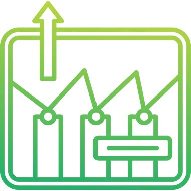 Büyüme grafiği Web simgesi basit illüstrasyon  