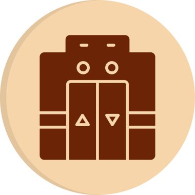 Asansör simgesi, vektör illüstrasyonu basit tasarım