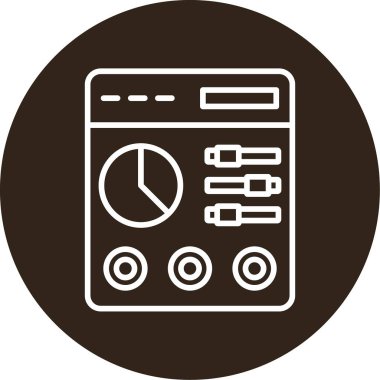 Kontrol Paneli modern simgesinin vektör illüstrasyonu                         
