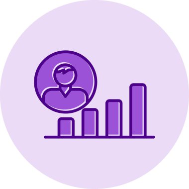 Kariyer Tanıtımı web simgesi vektör illüstrasyonu