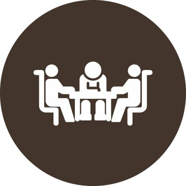 toplantı web simgesi vektör illüstrasyonu 