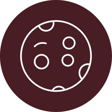 Merkür web simgesi vektör illüstrasyonu