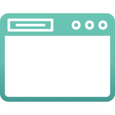 Tarayıcı. Web simgesi vektör illüstrasyonu