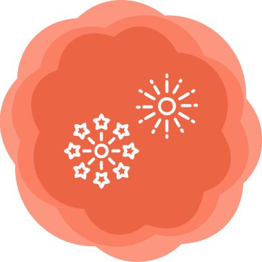 Havai fişek web simgesi, vektör illüstrasyonu 