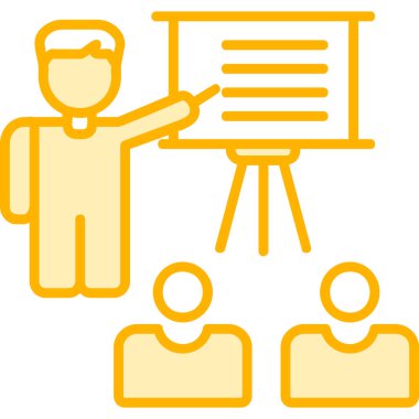 personel eğitim simgesi, vektör illüstrasyonu basit tasarım