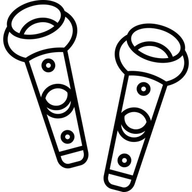 VR kontrolörleri. Web simgesi basit illüstrasyon