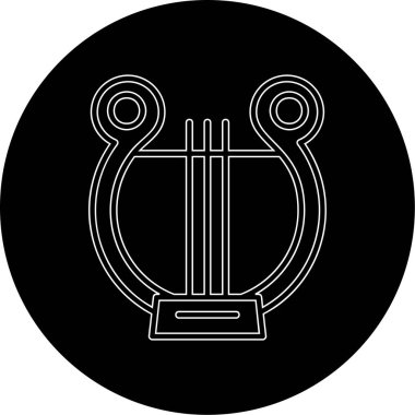 Lyre simgesinin vektör illüstrasyon tasarımı           