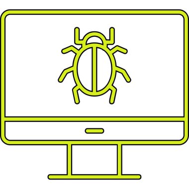 bilgisayar ekranı simgesi, vektör illüstrasyonu basit tasarım