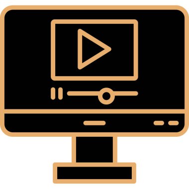 video. Web simgesi basit illüstrasyon 