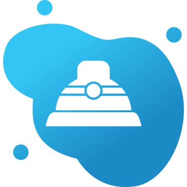 Güvenlik Miğferi Web simgesi, vektör illüstrasyonu