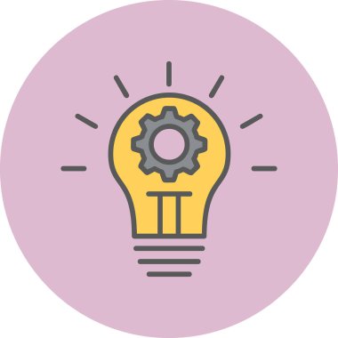 İnovasyon web simgesi basit illüstrasyon 