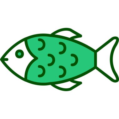 Balık. Web simgesi vektör illüstrasyonu 