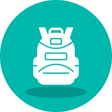 Sırt çantası. Web simgesi basit illüstrasyon