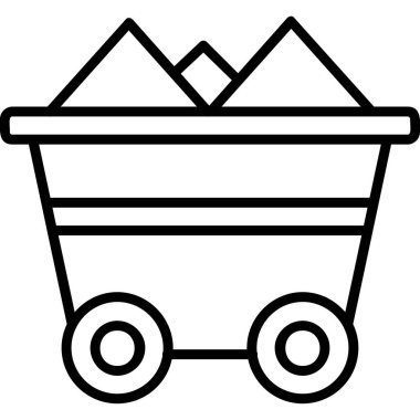 Cart Basit Simgesi, Vektör İllüstrasyonu