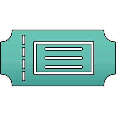 Bilet web simgesi, vektör çizim