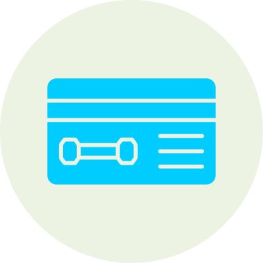 üyelik kartı simgesi, vektör illüstrasyonu basit tasarım