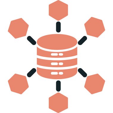 Büyük Veri vektör simgesi, basit illüstrasyon                  