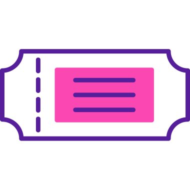 Bilet web simgesi, vektör çizim