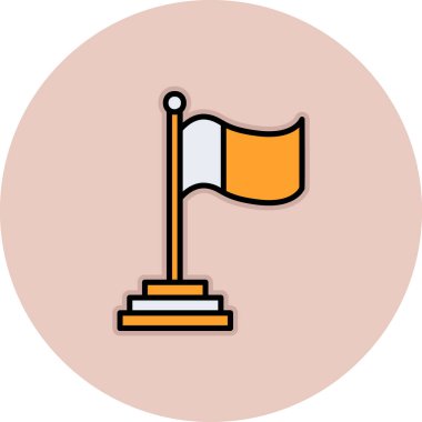 Bayrak. Web simgesi basit tasarım 