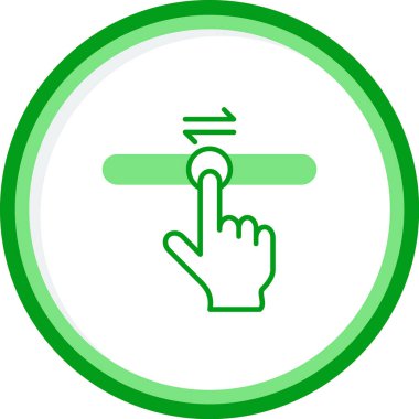 İnsan eliyle basma düğmesinin vektör illüstrasyonu 