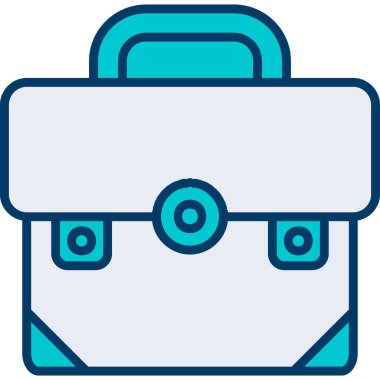 Bavul. Web simgesi basit illüstrasyon 