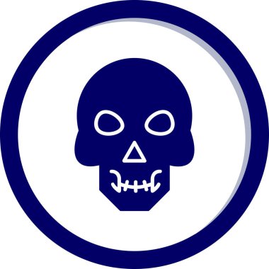 Kafatası. Web simgesi basit illüstrasyon