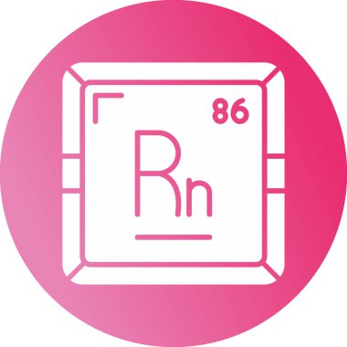 Radon modern simgesinin vektör illüstrasyonu                      