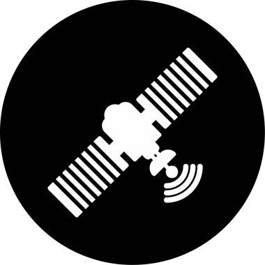 Uydu. Web simgesi basit illüstrasyon 