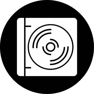 CD mi? Web simgesi basit illüstrasyon                