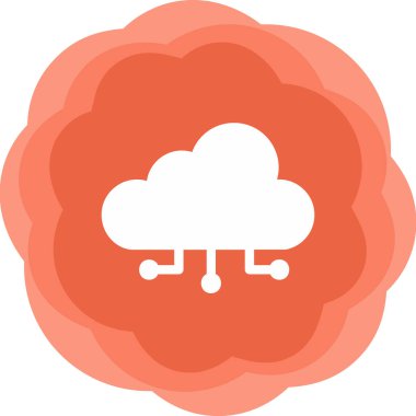 bulut hesaplama web simgesi vektör illüstrasyonu 