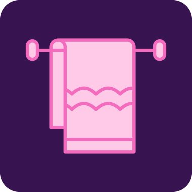 Havlu ağ simgesi, vektör illüstrasyonu 