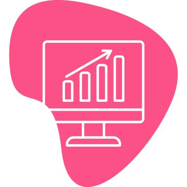 Analytics icon, vector illustration simple design