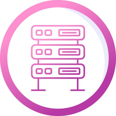 Sunucu. Web simgesi basit illüstrasyon