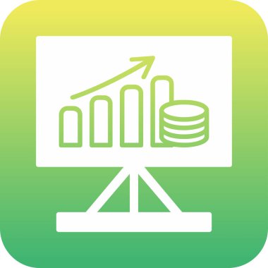 sunum simgesi, vektör illüstrasyonu 