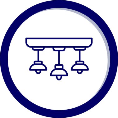 Asılı Lambalar simgesinin vektör illüstrasyonu           