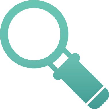 Büyütme cam simgesi, vektör illüstrasyonu 