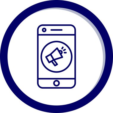 Sosyal medya tanıtım simgesi, vektör illüstrasyonu basit tasarım