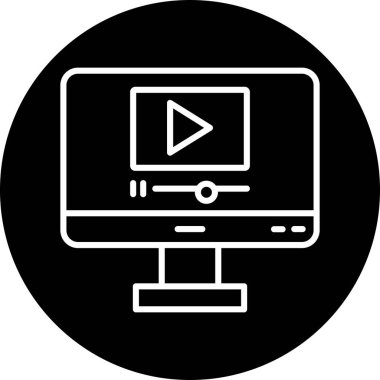 video. Web simgesi basit illüstrasyon 