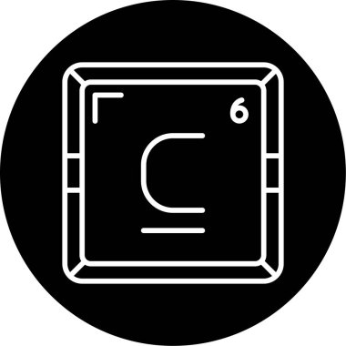 Karbon modern simgesinin vektör illüstrasyonu                      