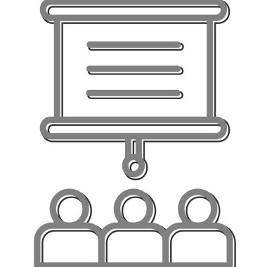 sunum simgesi, vektör illüstrasyonu 