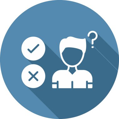 Quiz web simgesi, vektör illüstrasyonu