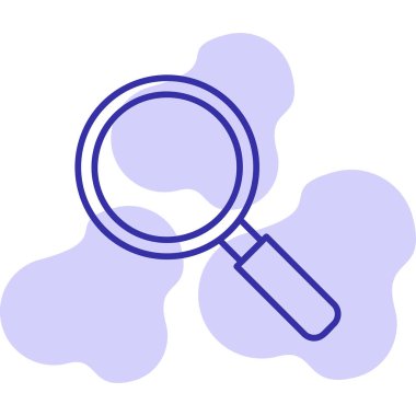 Büyütme cam simgesi, vektör illüstrasyonu 