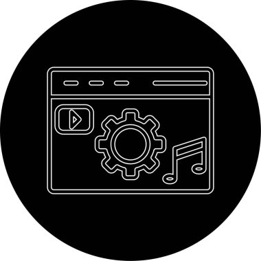 İçerik Yönetimi modern simge, vektör illüstrasyonu                  