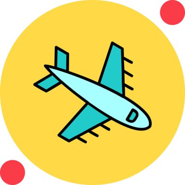  Uçak. Web simgesi basit illüstrasyon