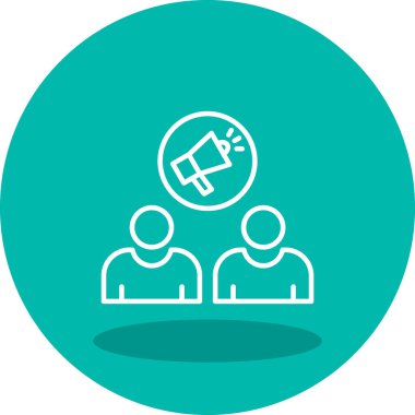 Sosyal etki simgesi, vektör illüstrasyonu basit tasarım