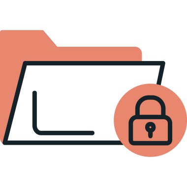 Dizin kilidi simgesi, basit illüstrasyon